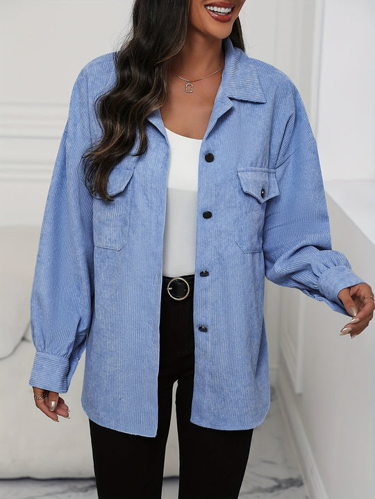 EB | Weiche Cordjacke Polyester/baumwolle Stilvoller Komfort