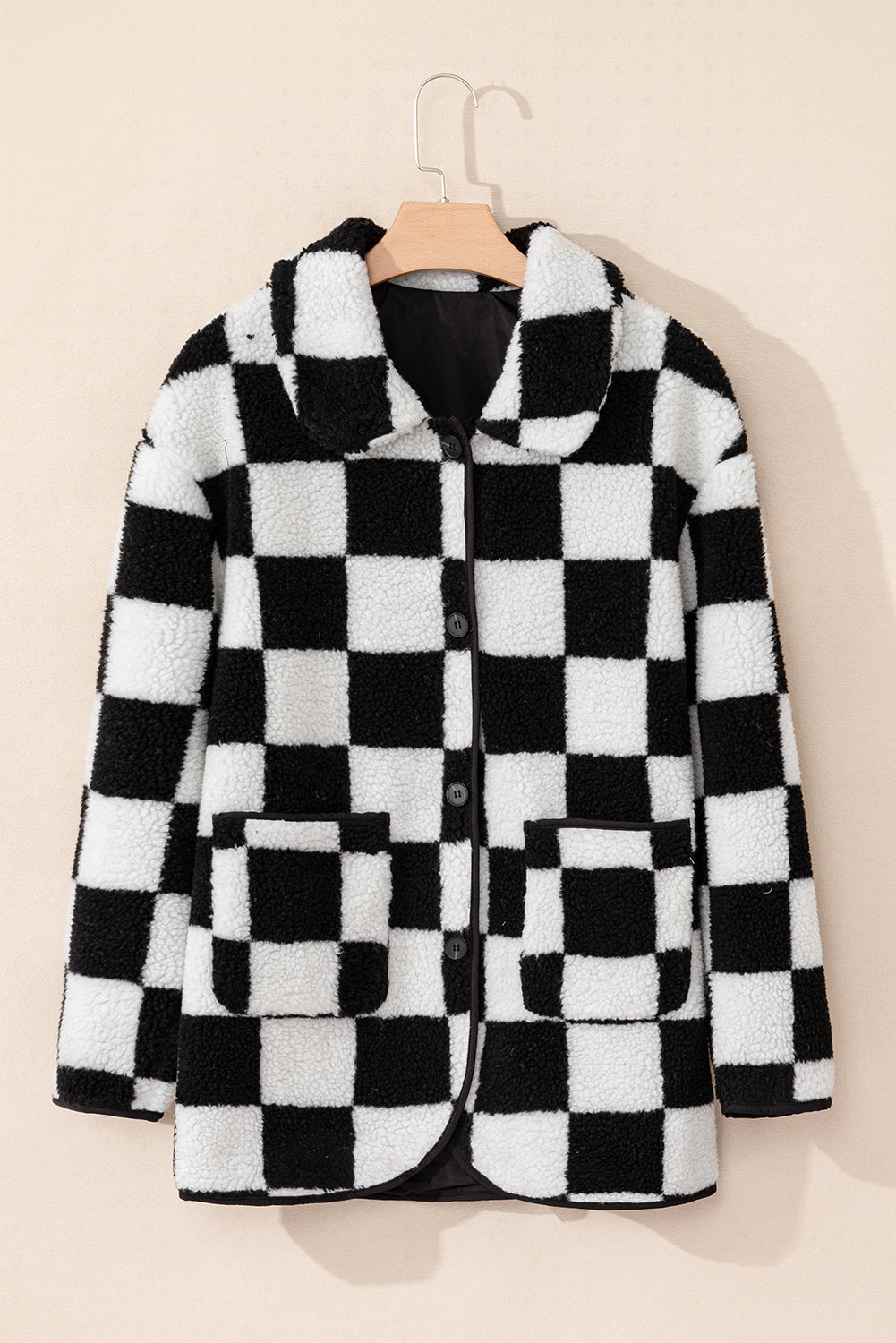 EB | Gitter Sherpa Jacke Polyester Warm und Trendy Produktbeschreibung: