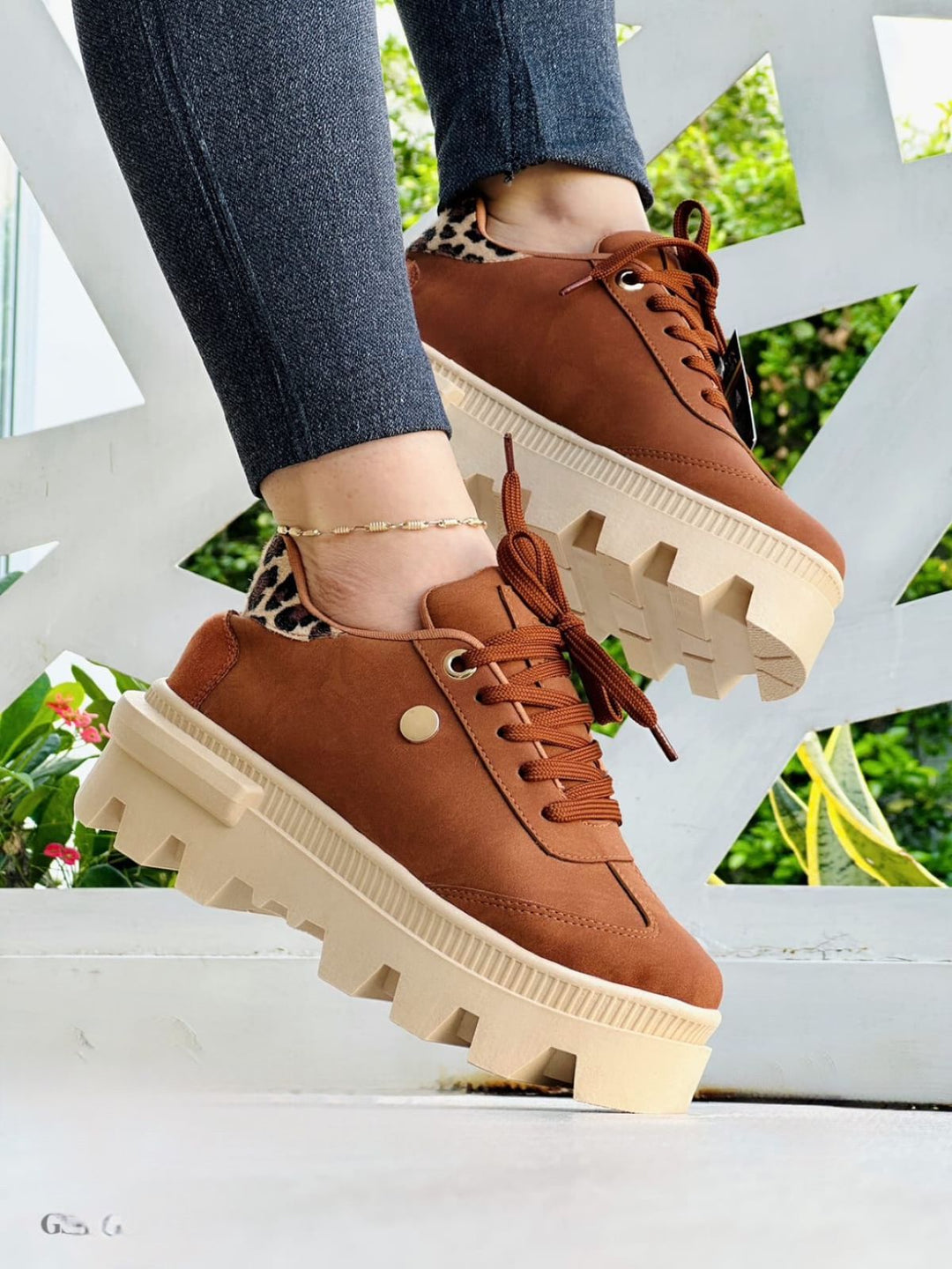 Damen Plateauschuhe Mit Schnürung EB