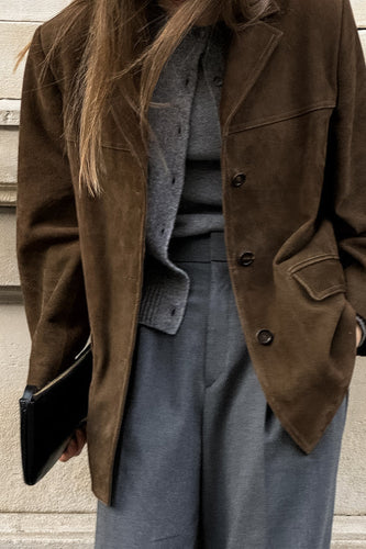 EB | Vintage Reverslose Wildlederjacke