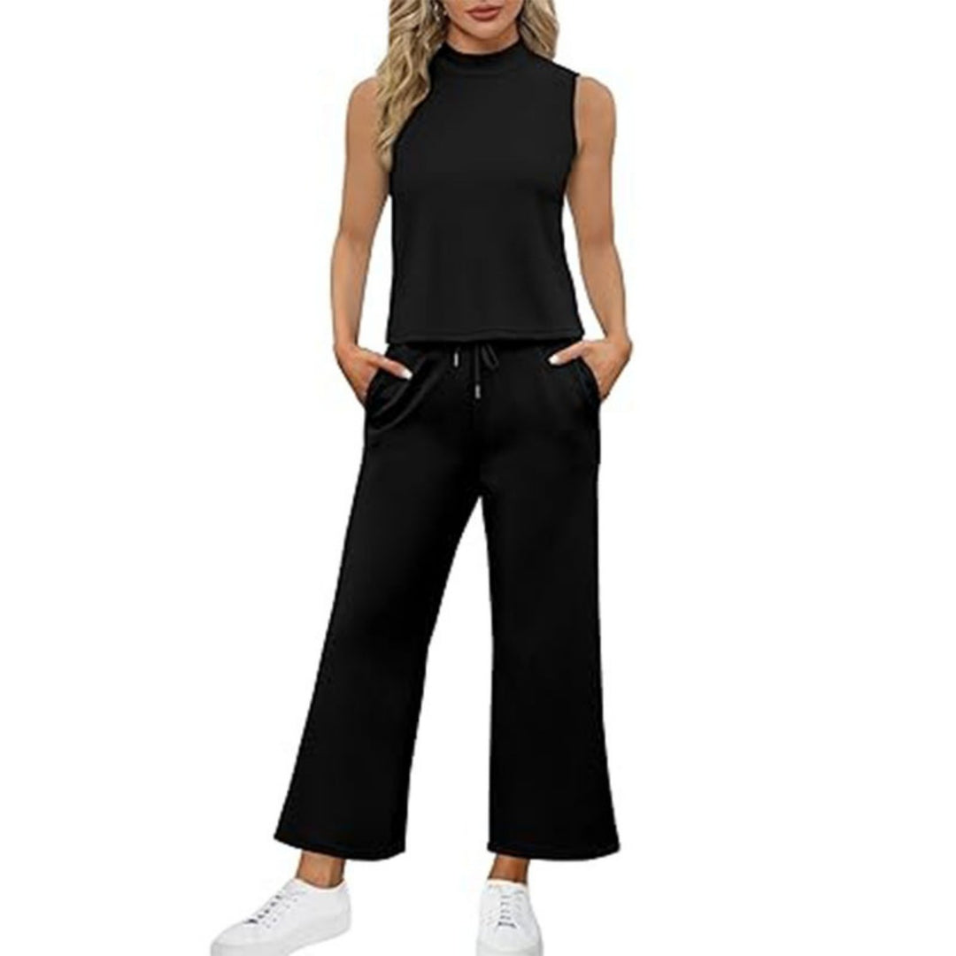 EB | Weste Kurzes Hosen-Set mit weitem Bein