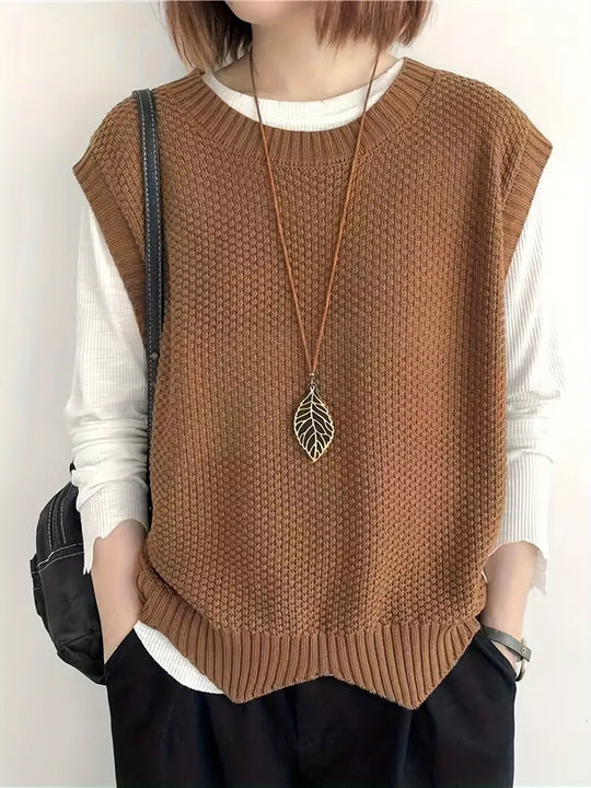EB | Strickweste Mit Rundhals
