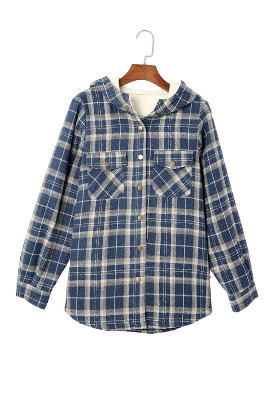 EB | Gepunktete Jacke mit Kapuze Weiches Plüschfutter Perfekt für Kalte Tage
