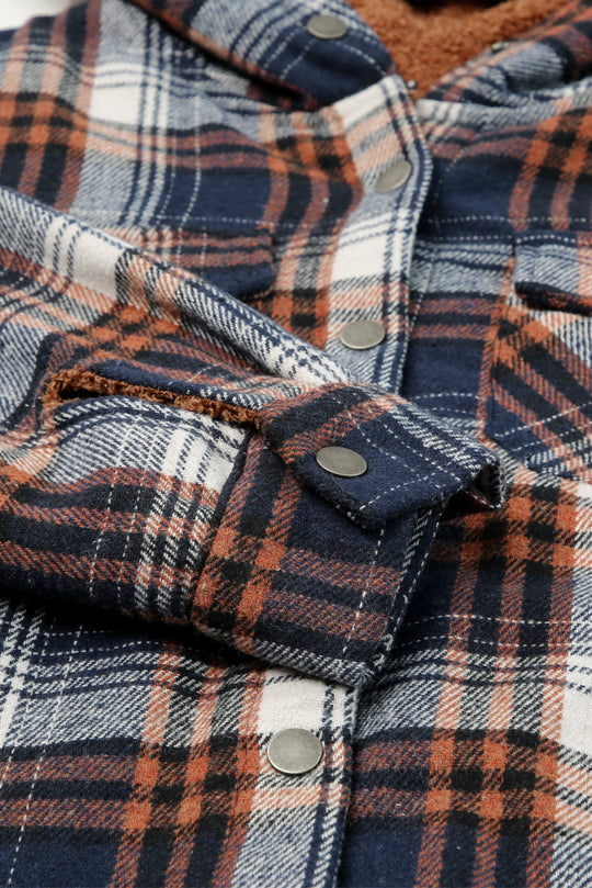 EB | Gepunktete Jacke mit Kapuze Weiches Plüschfutter Perfekt für Kalte Tage