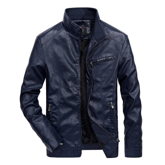 EB | Lederjacke für Herren Frühlingsjacke mit Reißverschluss