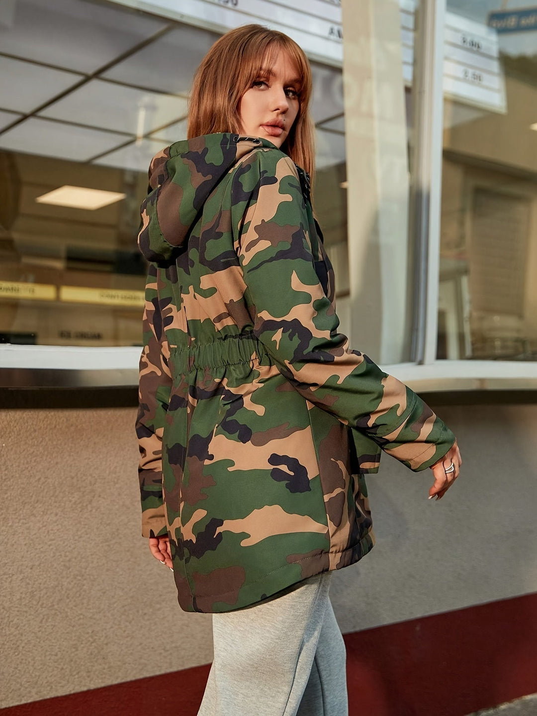 EB | Winter Casual Cozy mit Fleece-Futter und Kapuze für Damen Ideal für Herbst-Winter