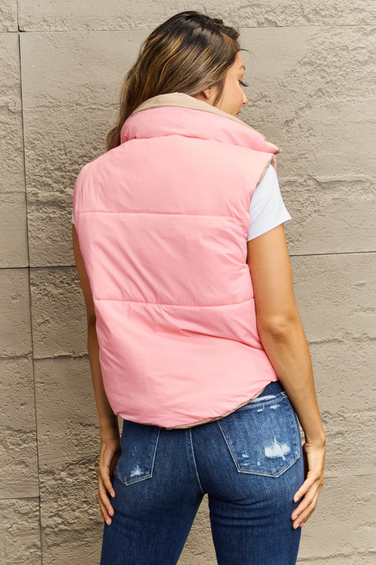EB | Zip-Up Drawstring Puffer Weste