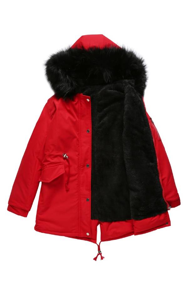 EB | Winter warmer Fleece-Mantel mit Baumwoll-Steppjacke