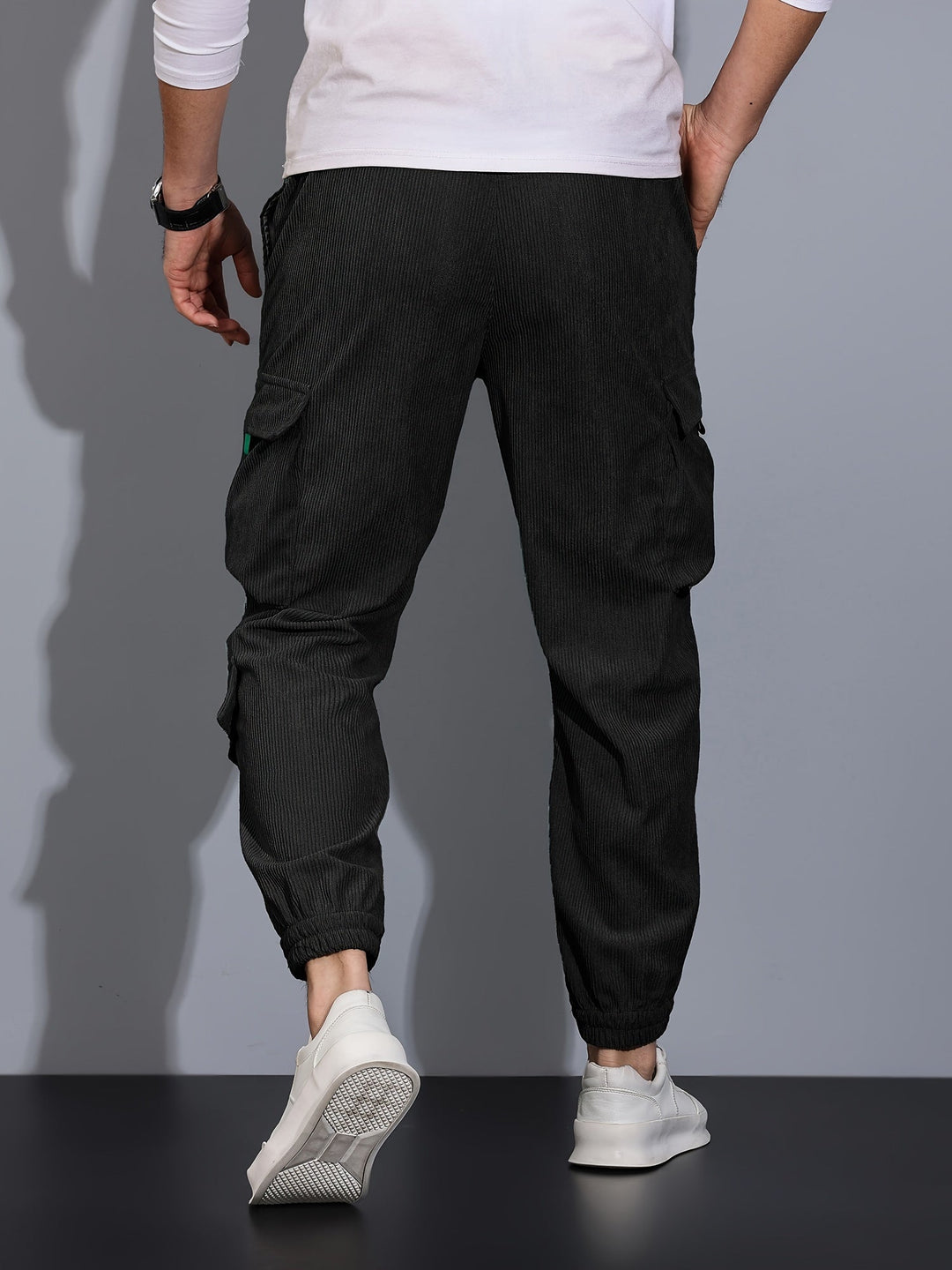 EB Schwarze Cargo-Hose für Herren