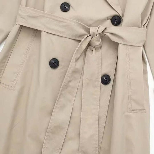 EB | Eleganter doppelt gefütterter Damen-Trenchcoat mit Gürtel