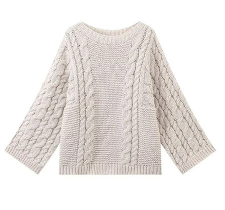 EB | Grobstrick Großer Pullover mit hohem Kragen
