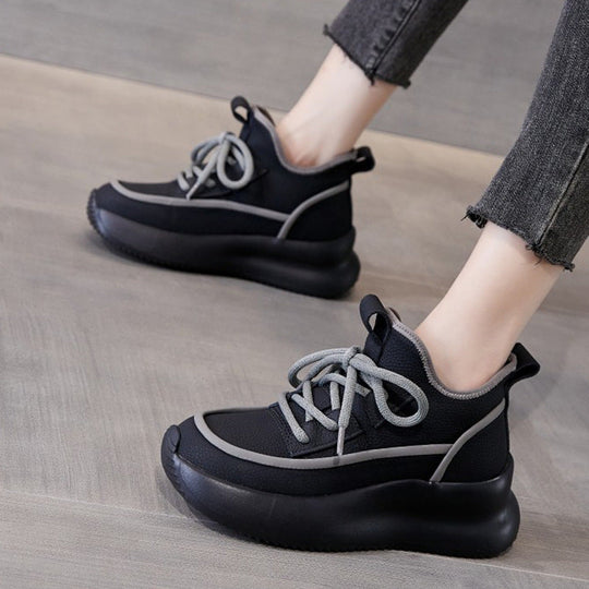 EB | Damen Bequeme Plattform Kurze Stiefel