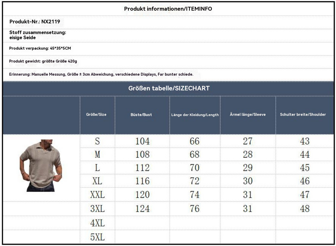 EB | Hohles POLO-Shirt mit V-Ausschnitt