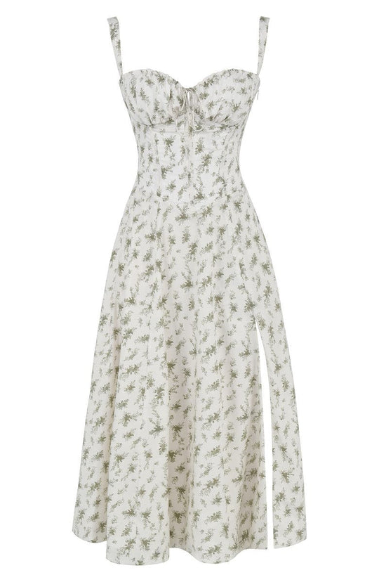 EB | Langes Blumen Korsett Kleid