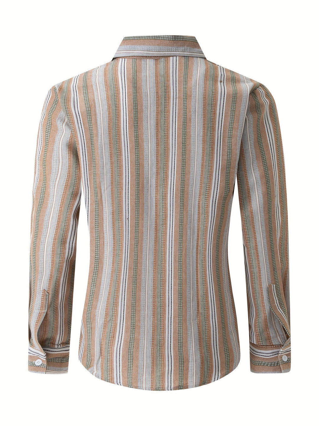 EB | Gestreiftes Baumwoll Leinen Herrenhemd für Entspannte Looks