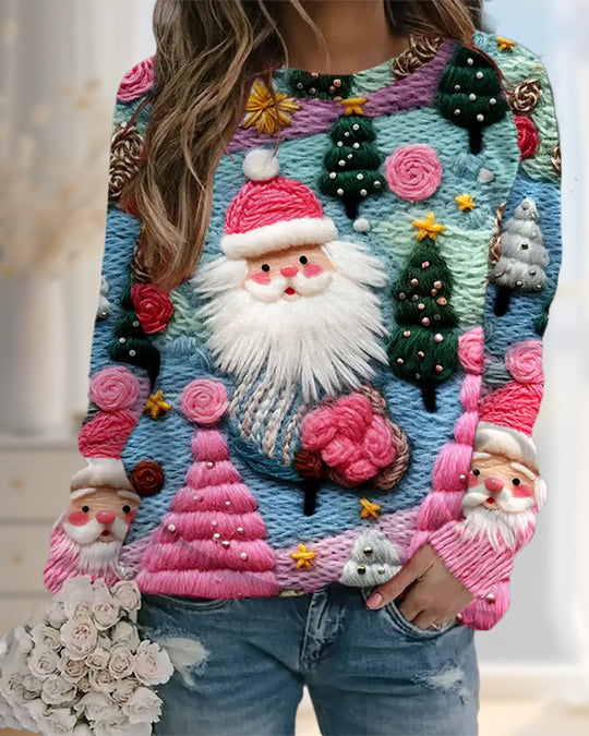 EB | Weihnachtsbaum und Weihnachtsmann Drucken