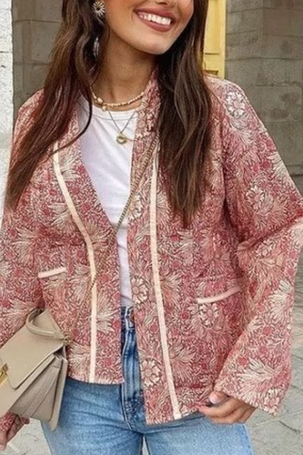 EB | Fashion Vielseitiger Bedruckter Cardigan Langarm Baumwolljacke