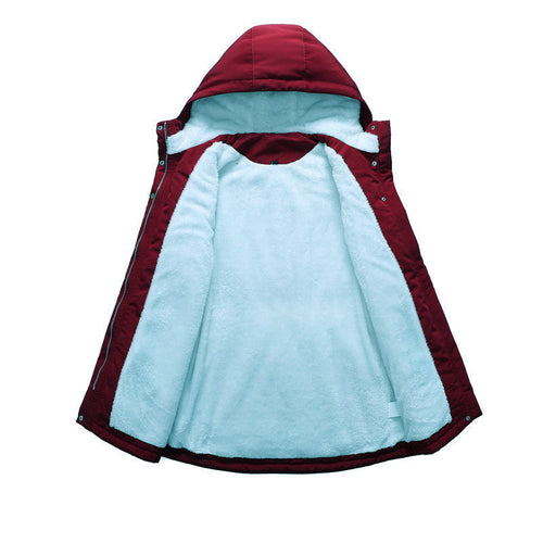 EB | Damen Fleecejacke mit Kapuze und Kordelzug