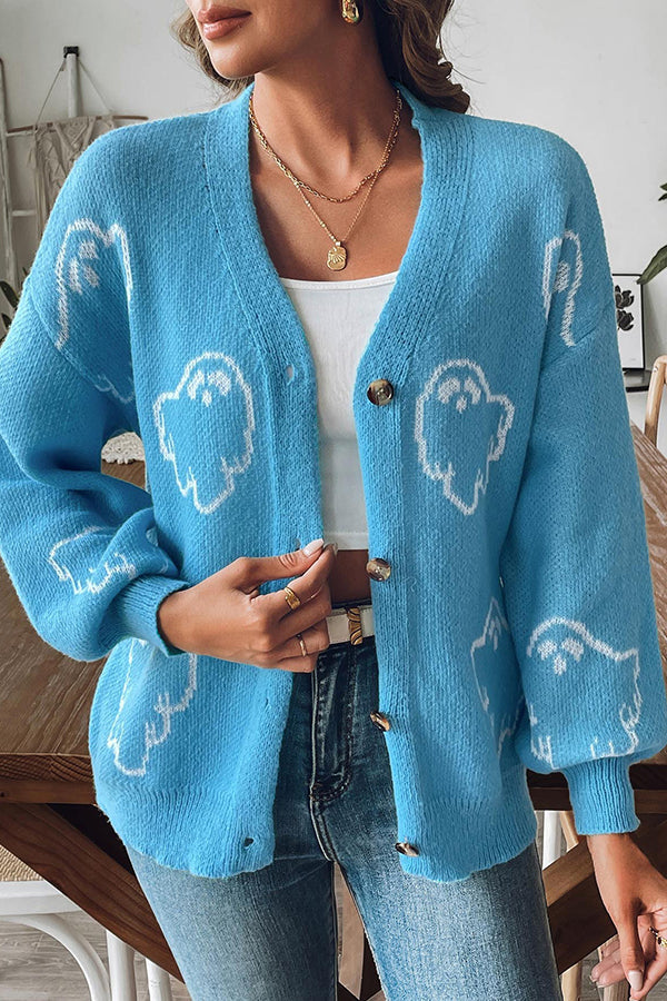 EB | Halloween-Geist-Button-Pullover