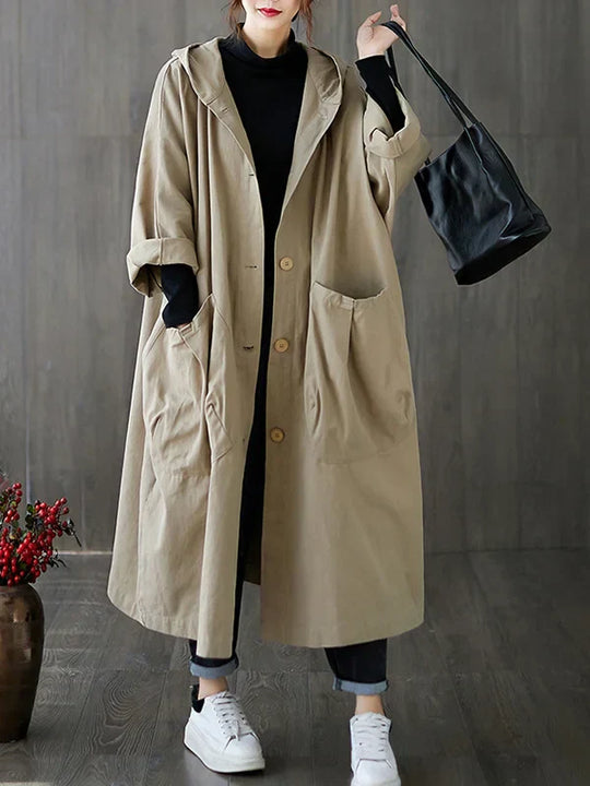 EB | Langer Wasserdichter Trenchcoat Mantel