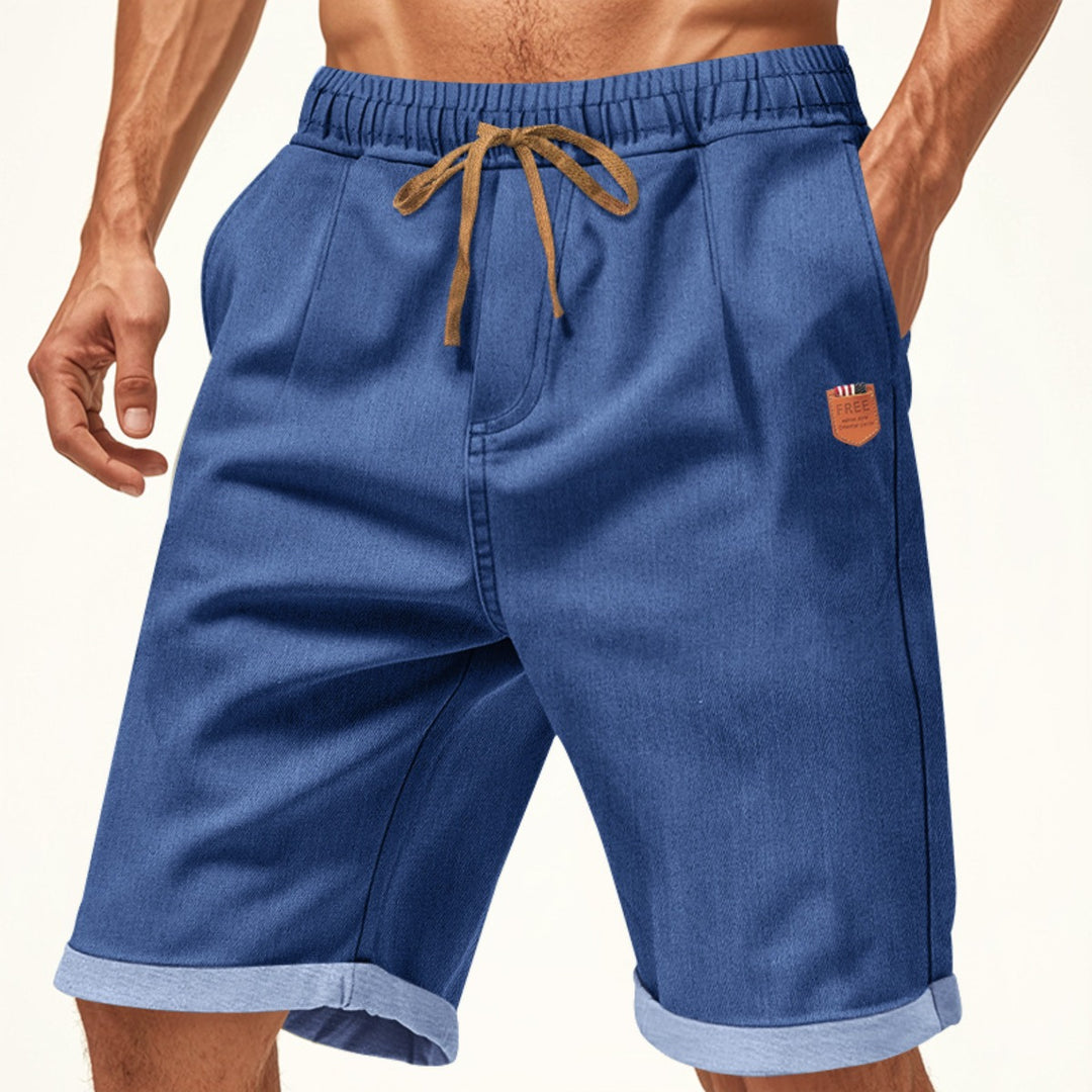 EB | Kurze Hose aus schwerem gewaschenem Baumwolldenim