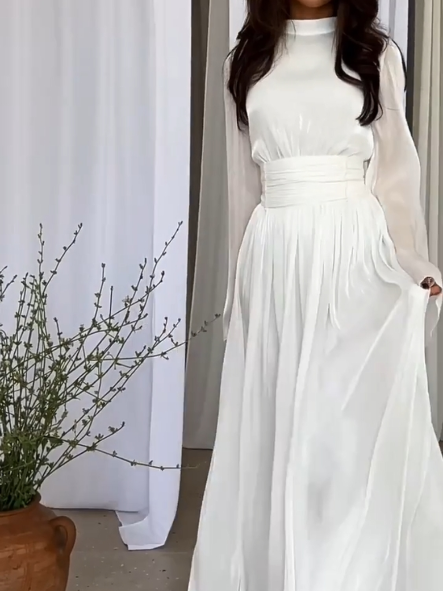 EB | Stylisches Maxikleid mit Bindegürtel