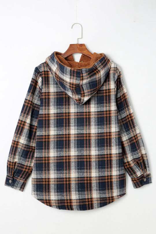 EB | Gepunktete Jacke mit Kapuze Weiches Plüschfutter Perfekt für Kalte Tage