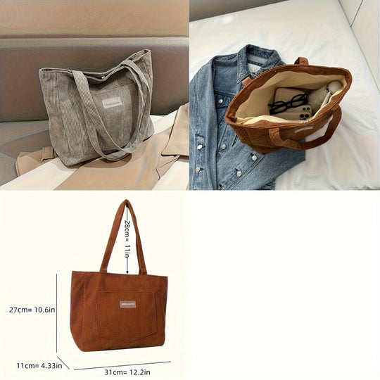 Elegante Damen Cordstoff Tasche | EB