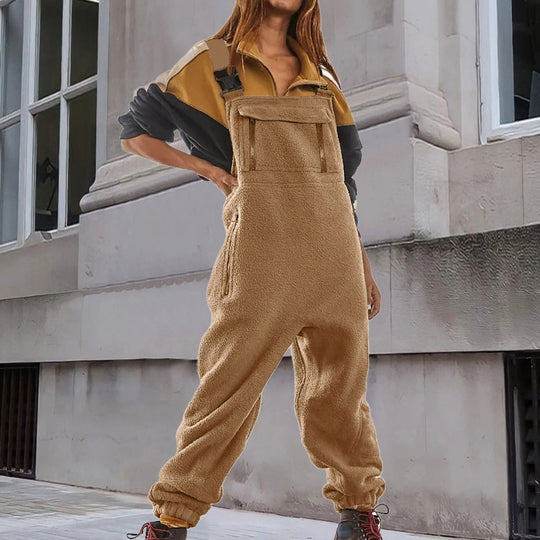 EB | Damen Fleece Overall Mit Verstellbaren Trägern Stylisch Und Bequem
