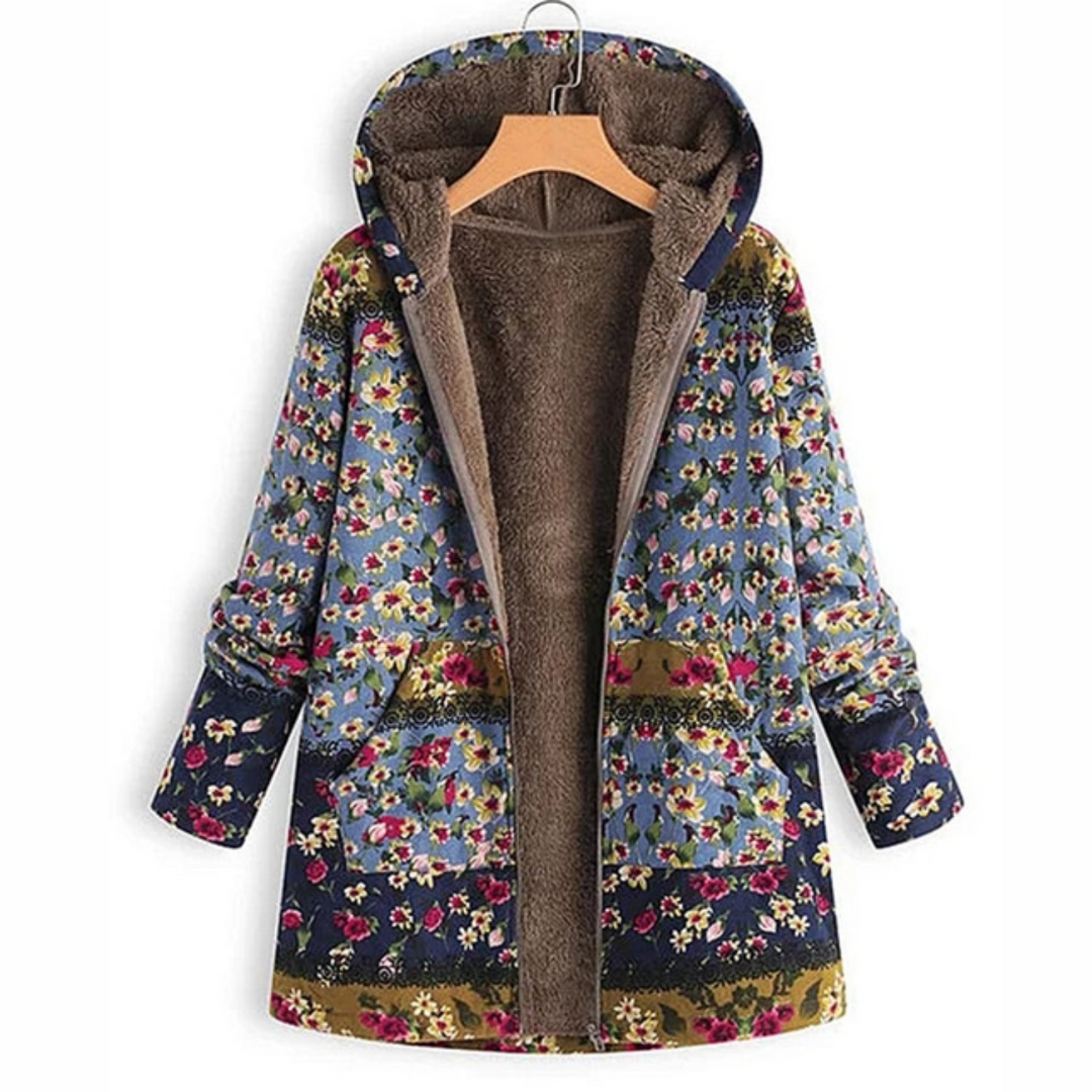 EB | Warme Damenjacke Mit Blumigem Design
