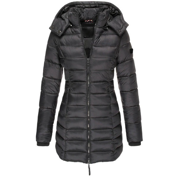EB | Daunenjacke lang Kapuze Damen