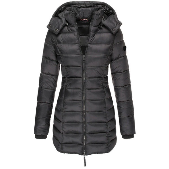 EB | Daunenjacke lang Kapuze Damen