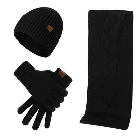 EB - Lässiges Winterset mit Mütze, Schal und Handschuhen für Männer