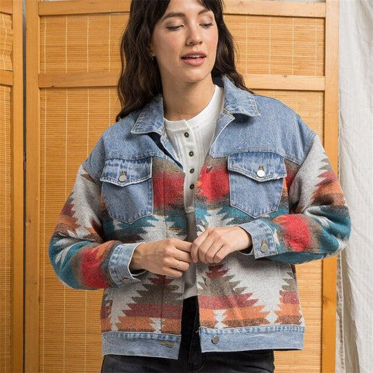 EB | Zweifarbige Aztekenjacke Vintage und belebend