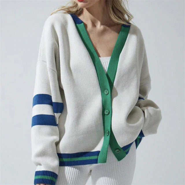 EB | gestreift gestrickte Weste Vintage und trendy