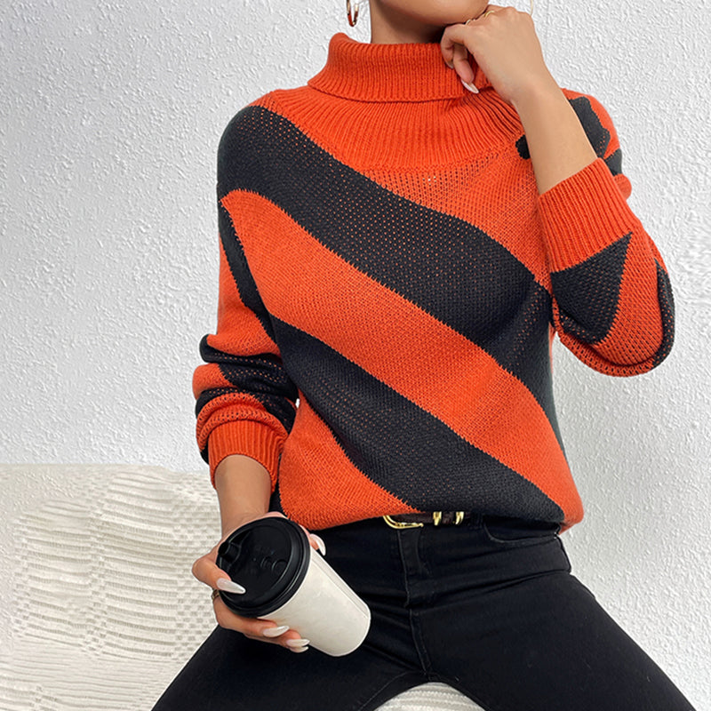 EB | Gestreifter Strickpullover Mit Lässigem Design