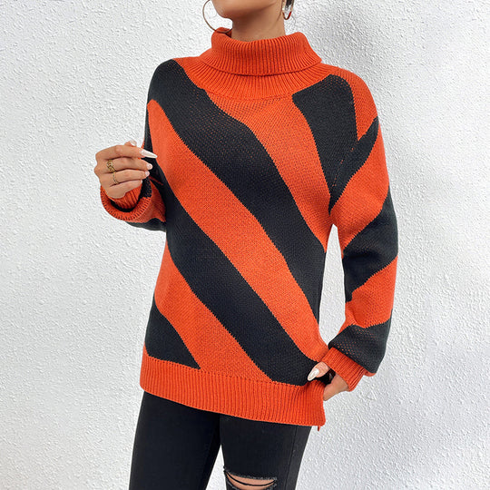 EB | Gestreifter Strickpullover Mit Lässigem Design