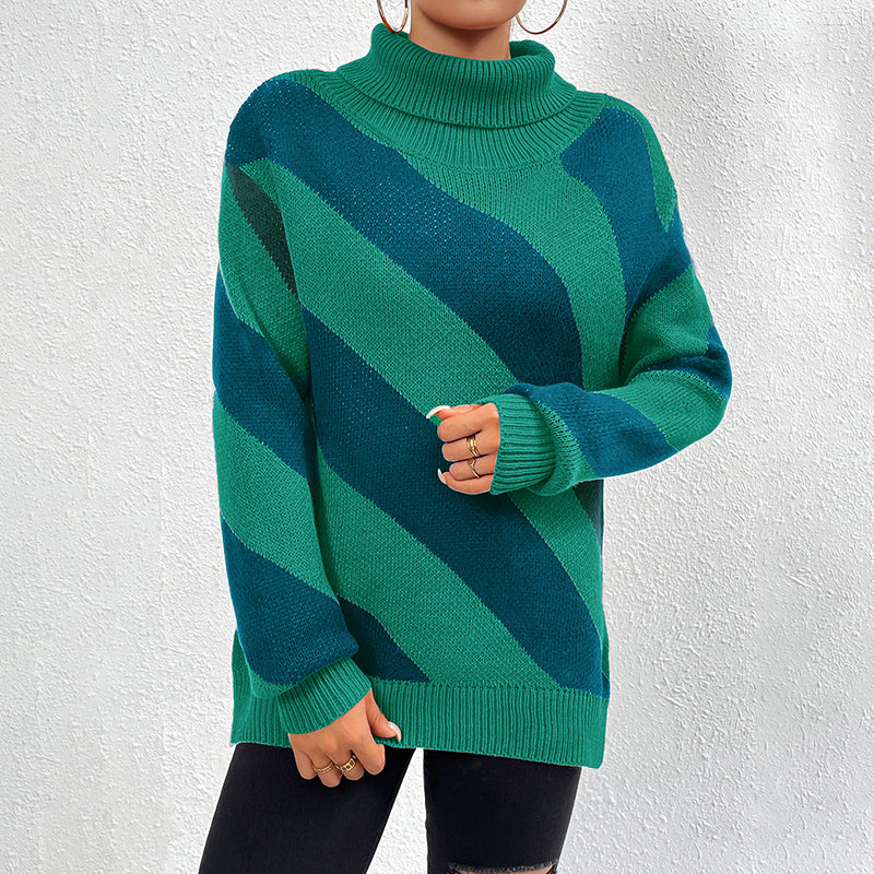 EB | Gestreifter Strickpullover Mit Lässigem Design