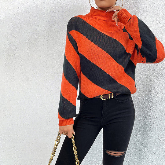 EB | Gestreifter Strickpullover Mit Lässigem Design