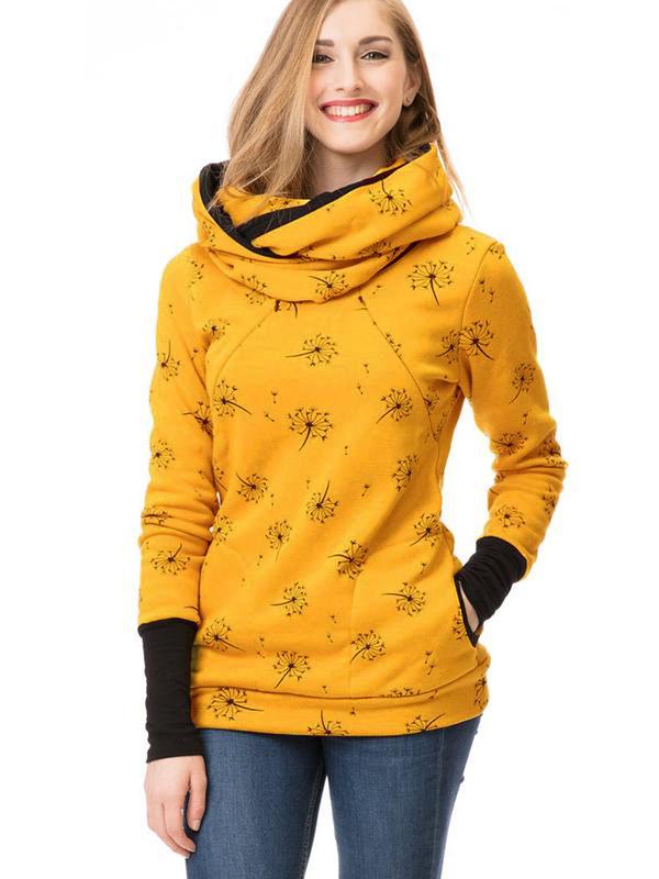EB Schwangerschafts-Chaps, Krankenschwester-Sweatshirts, Blumendruck, Taschen, Reißverschluss, Stillkleidung