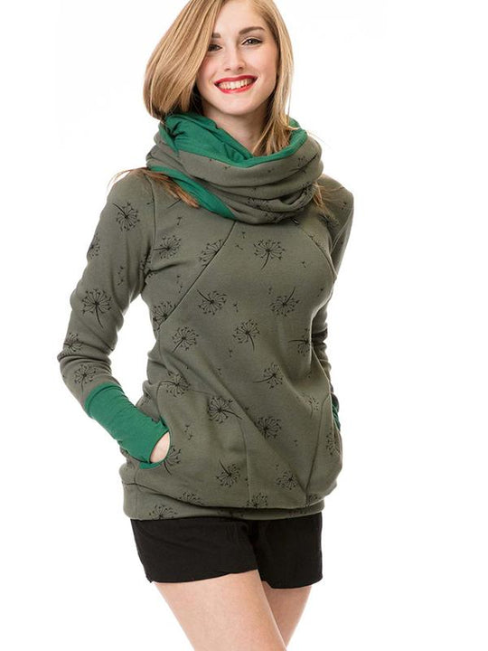 EB Schwangerschafts-Chaps, Krankenschwester-Sweatshirts, Blumendruck, Taschen, Reißverschluss, Stillkleidung