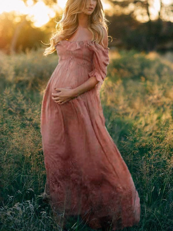 EB | Boho Chic: Umstandsmode Boot Hals Ranken Kleid