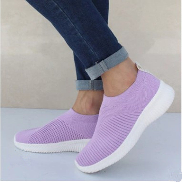 Damen Atmungsaktive Slip-On Sneaker mit flexibler Sohle EB