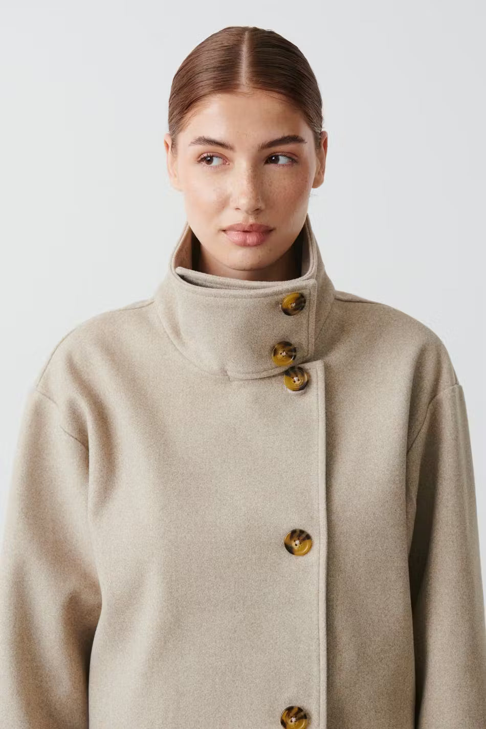 EB | Klassischer Damen Peacoat mit Langen Ärmeln