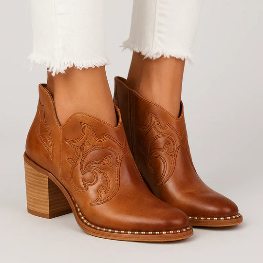 WesternAnkleBoots Aus Veganem Leder Damen EB