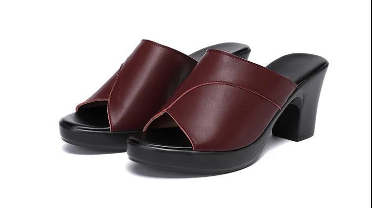 Damen Elegante Plateau-Pantoletten mit modischem Riemenverschluss EB