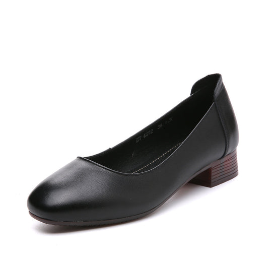 Damen Klassische Ballerinas mit elegantem Blockabsatz und komfortabler Sohle EB