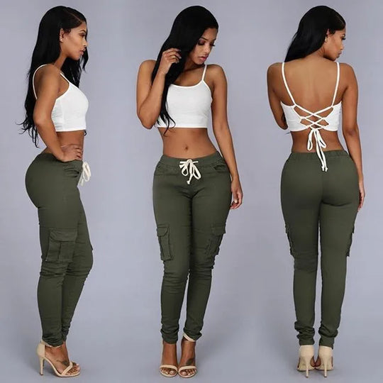 EB | Hosen Hochgeschnittene Skinny Cargo-Hosen