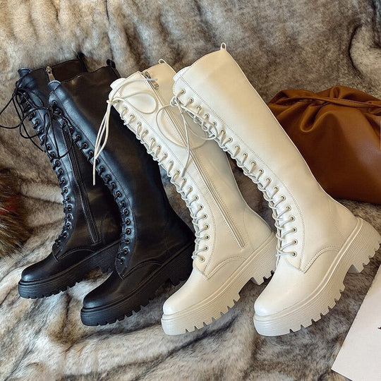 EB | kniehohe Stiefel mit Absatz für Frauen perfekt für lässige Tage