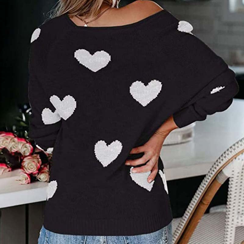 EB | Strickpullover Mit Herzmuster Für Damen